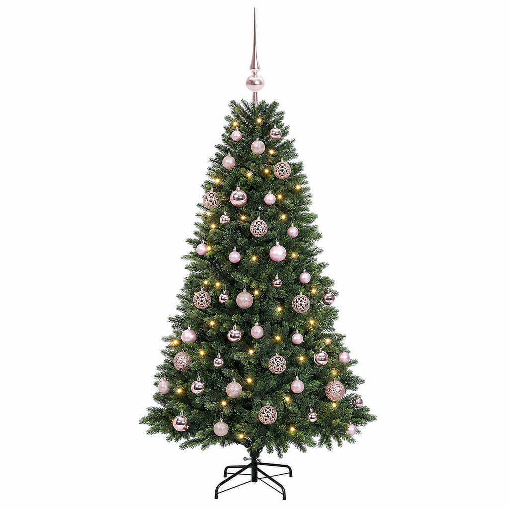 vidaXL Sztuczna choinka z bombkami 120 cm 150 LED Ciepła biel