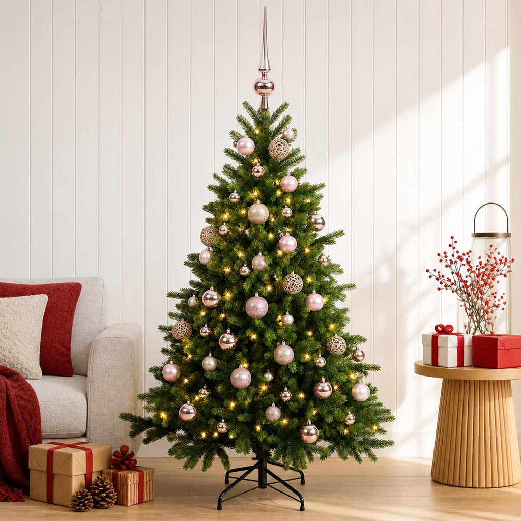 vidaXL Sztuczna choinka z bombką 150 cm 150 LED Ciepła biel