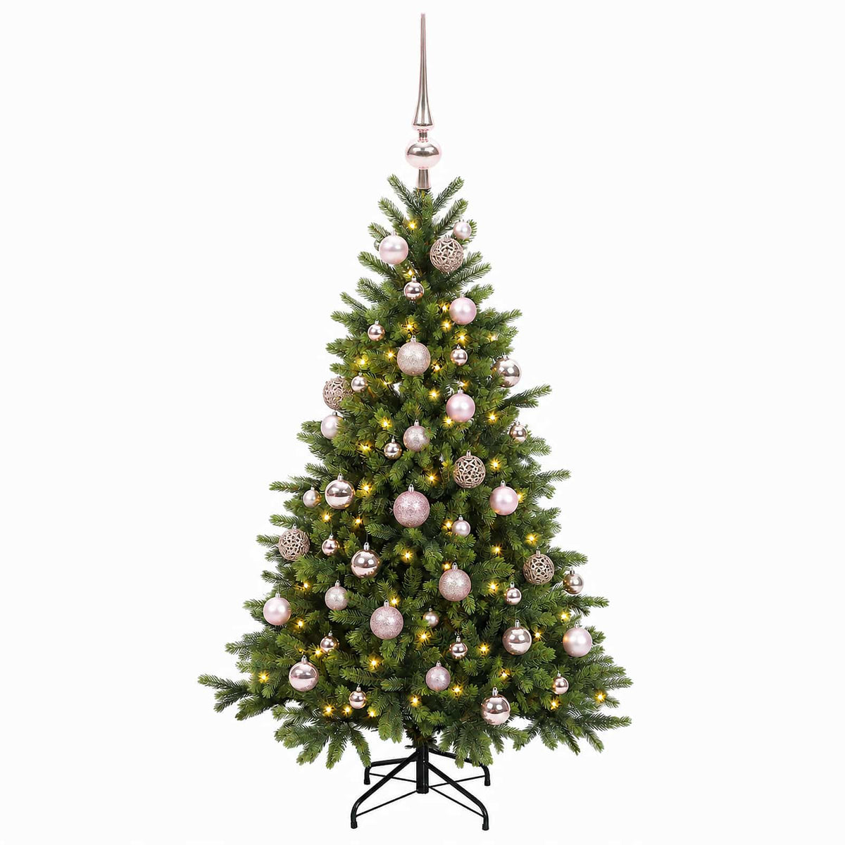 vidaXL Sztuczna choinka z bombką 150 cm 150 LED Ciepła biel