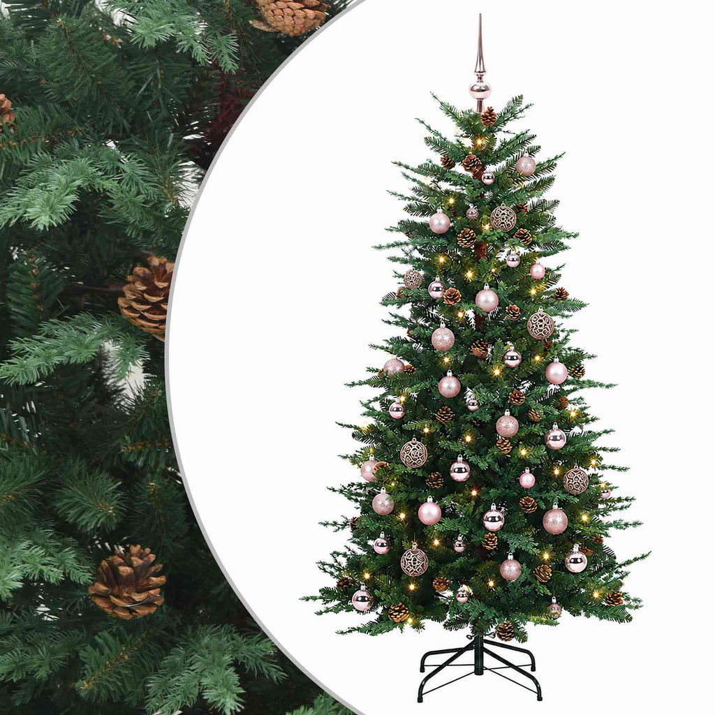 vidaXL Sztuczna choinka z zawiasami 150 cm 150 LED Ciepła biel
