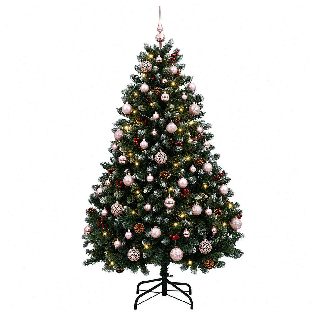 vidaXL Sztuczna choinka zielona z bombką 150 cm 150 LED Ciepła biel