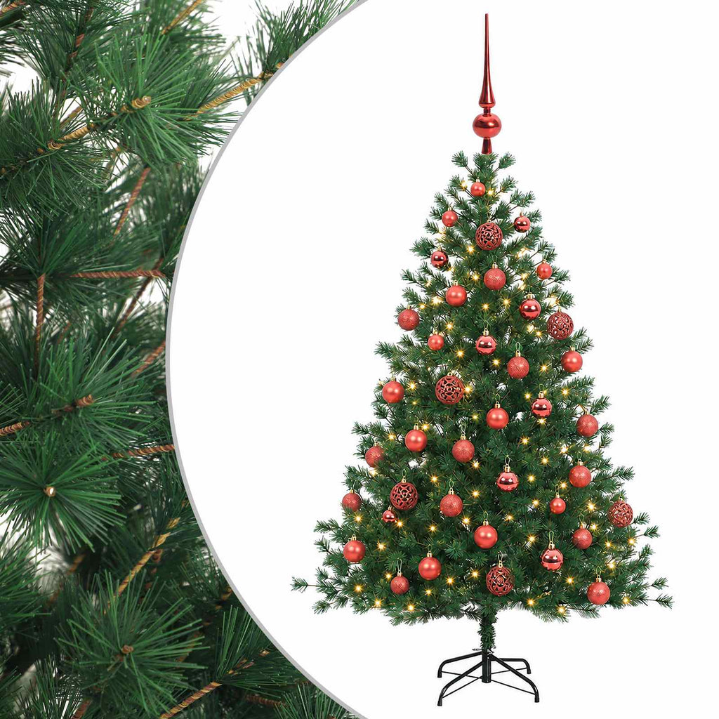 vidaXL Sztuczna choinka z bombką 150 cm 150 LED Ciepła biel
