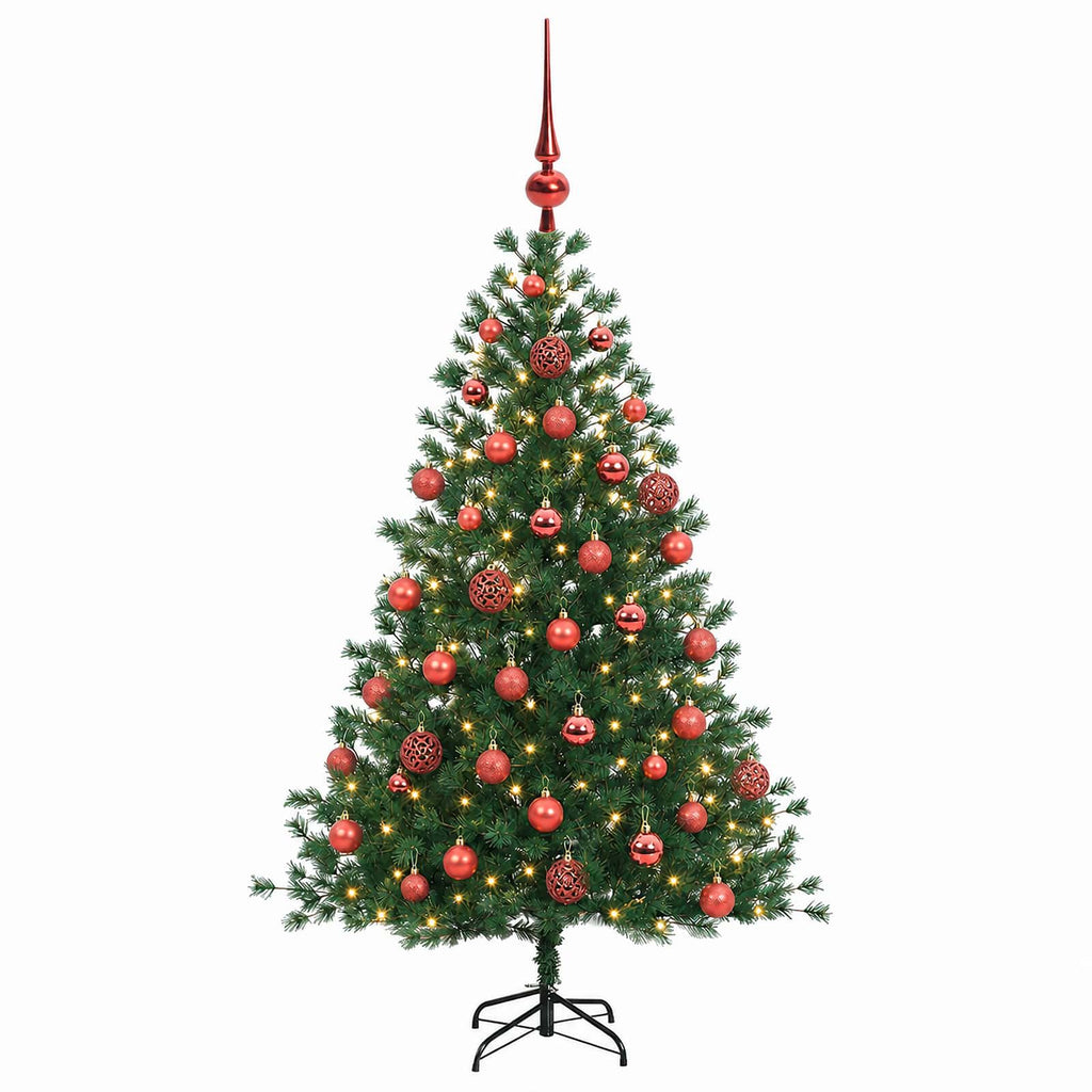 vidaXL Sztuczna choinka z bombką 150 cm 150 LED Ciepła biel