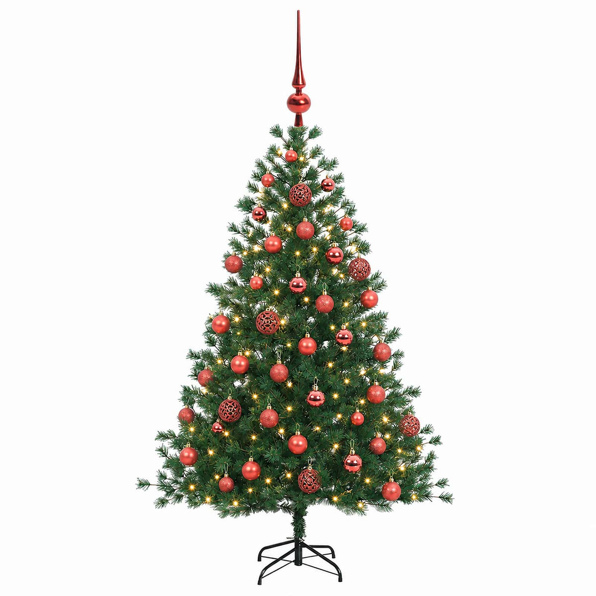 vidaXL Sztuczna choinka z bombką 150 cm 150 LED Ciepła biel