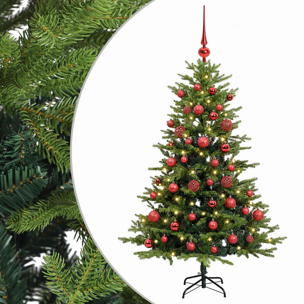 vidaXL Sztuczna choinka z bombkami 120 cm 150 LED Ciepła biel