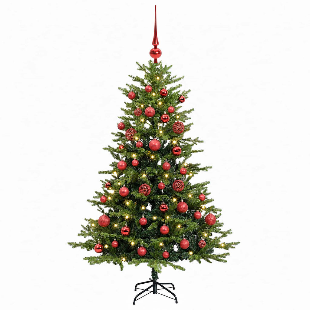 vidaXL Sztuczna choinka z bombkami 120 cm 150 LED Ciepła biel