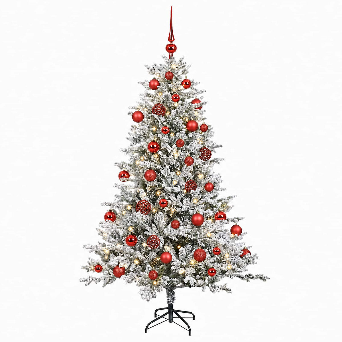 vidaXL Sztuczna choinka z bombką 120 cm 150 LED Ciepła biel
