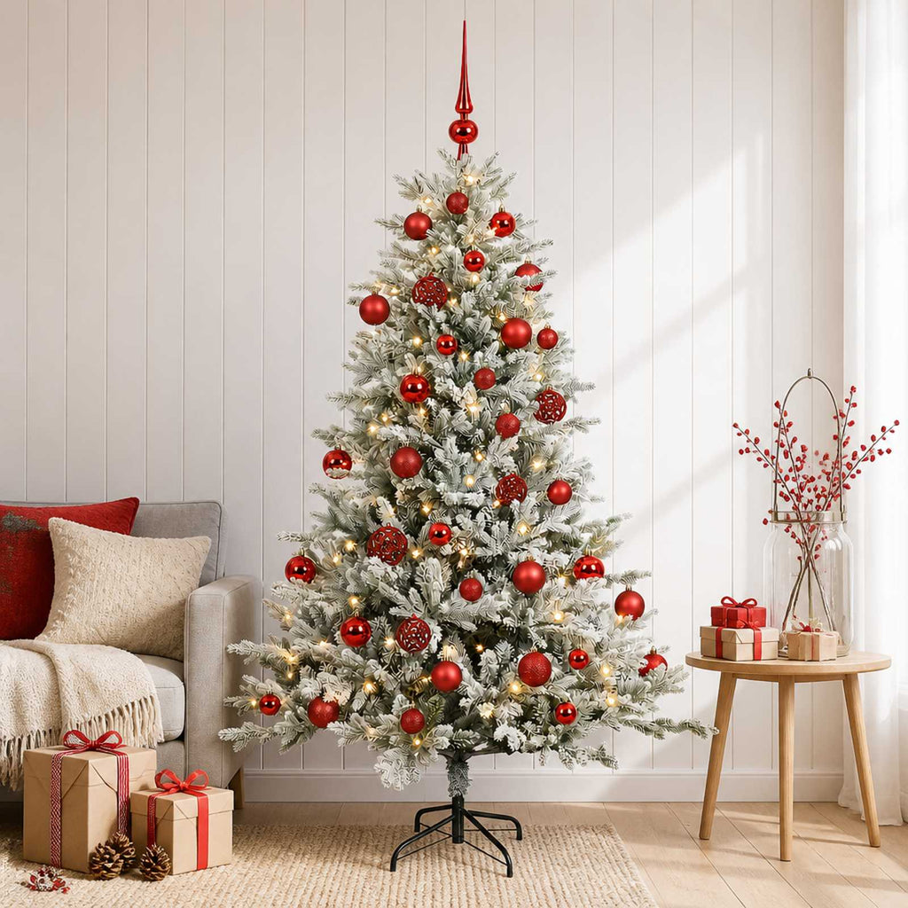 vidaXL Sztuczna choinka z bombką 120 cm 150 LED Ciepła biel