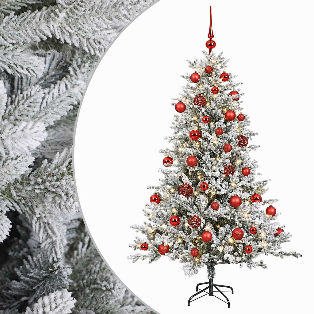 vidaXL Sztuczna choinka z bombką 150 cm 150 LED Ciepła biel