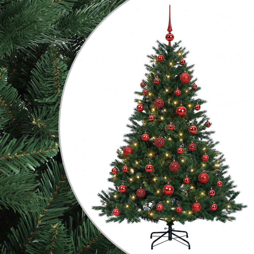vidaXL Sztuczna choinka z bombką 120 cm 150 LED Ciepła biel