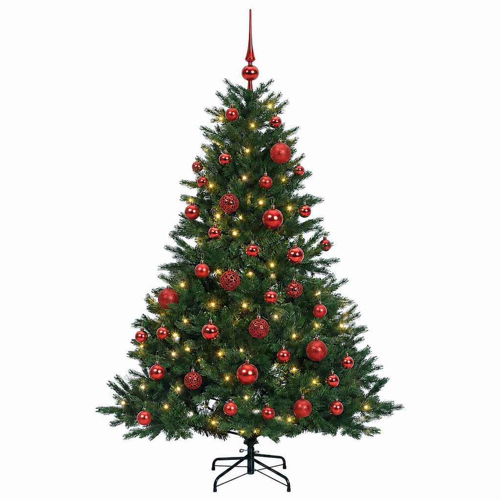 vidaXL Sztuczna choinka z bombką 120 cm 150 LED Ciepła biel
