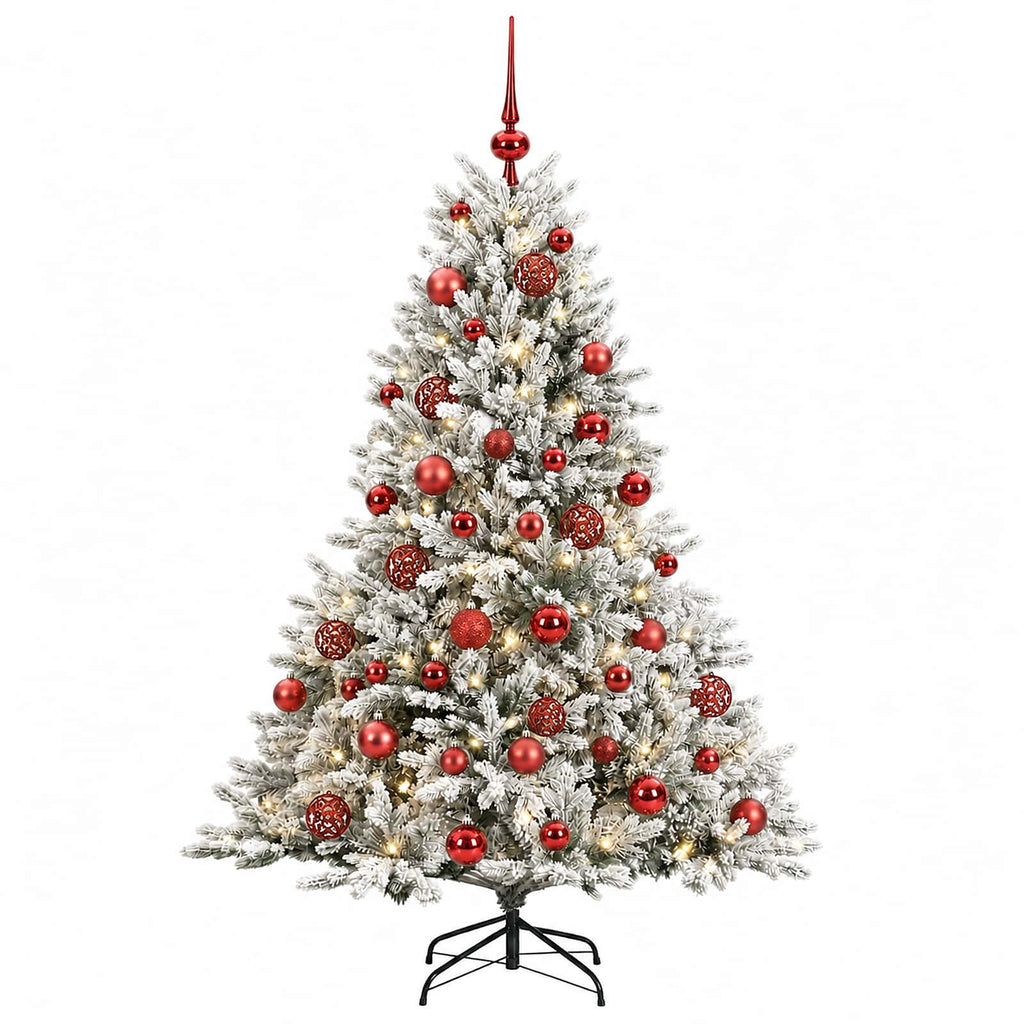 vidaXL Sztuczna choinka z bombką 120 cm 150 LED Ciepła biel