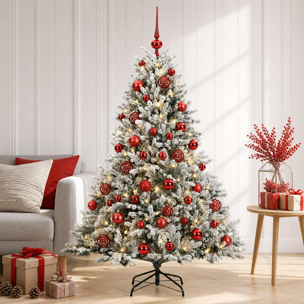 vidaXL Sztuczna choinka z bombką 120 cm 150 LED Ciepła biel
