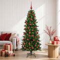 vidaXL Sztuczna choinka z bombką 120 cm 150 LED Ciepła biel PVC i PE