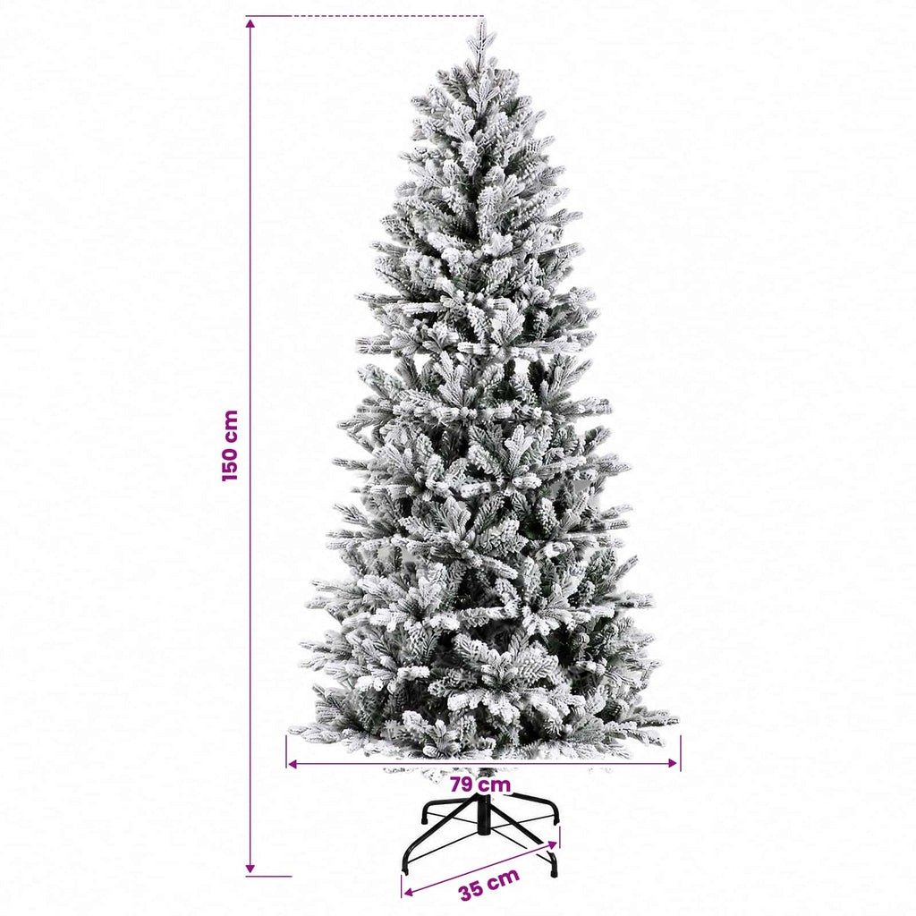 vidaXL Sztuczna choinka z bombką 150 cm 150 LED Ciepła biel PVC i PE
