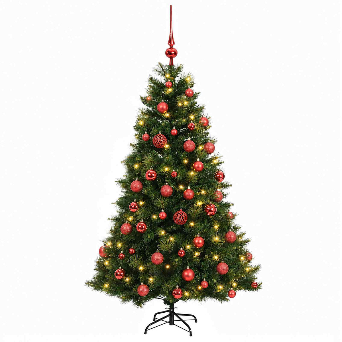 vidaXL Sztuczna choinka z bombką 150 cm 150 LED Ciepła biel