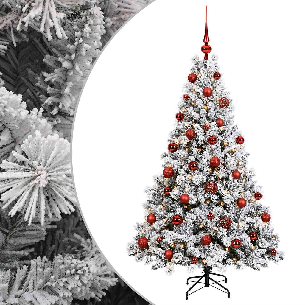 vidaXL Sztuczna choinka z bombkami 120 cm 150 LED Ciepła biel