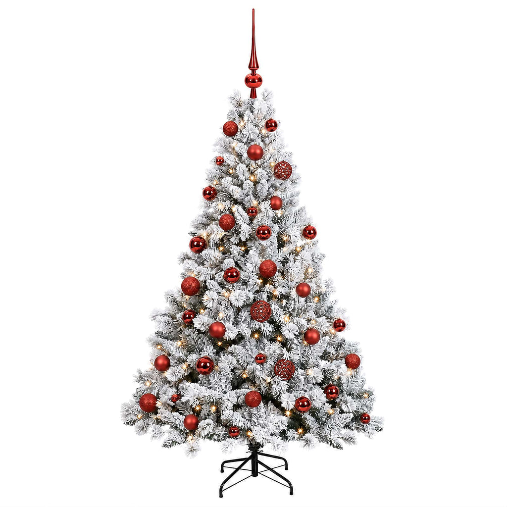 vidaXL Sztuczna choinka z bombkami 120 cm 150 LED Ciepła biel