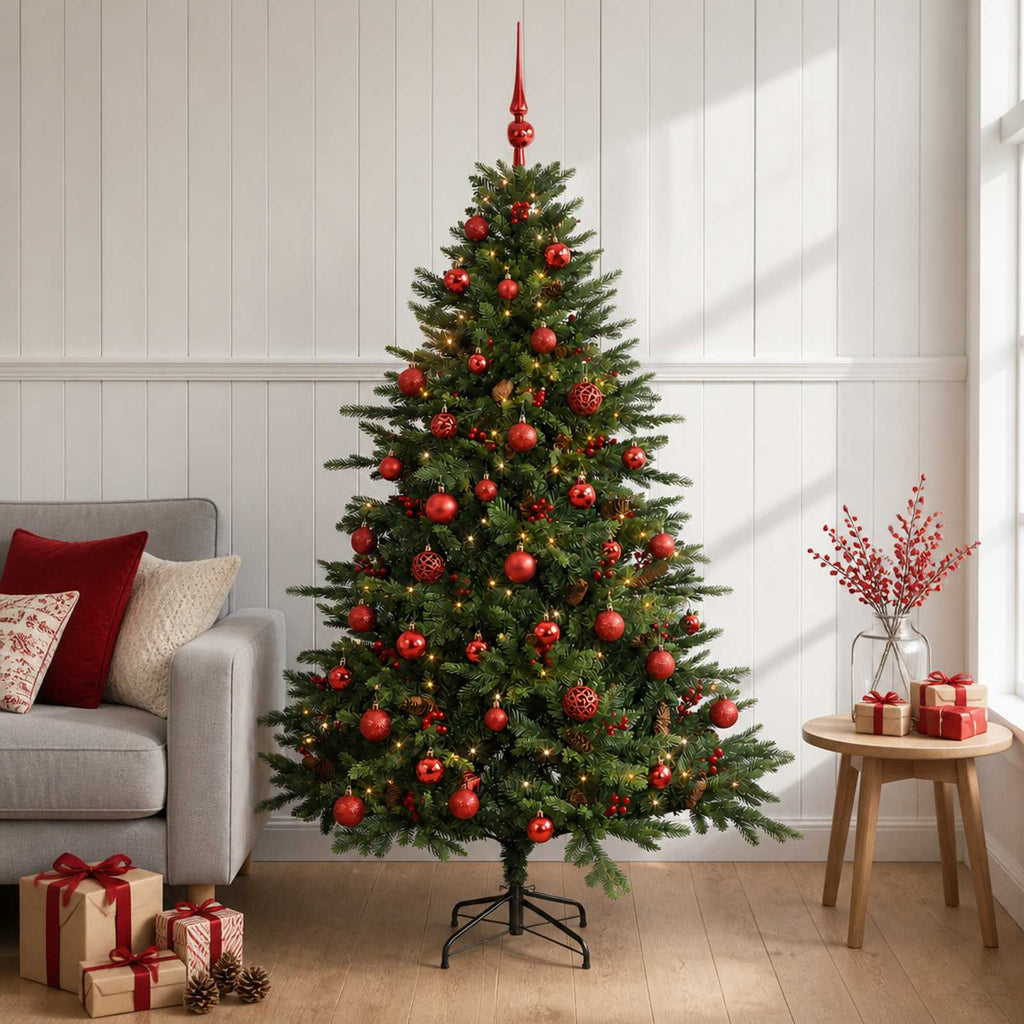 vidaXL Sztuczna choinka z bombką 150 cm 150 LED Ciepła biel