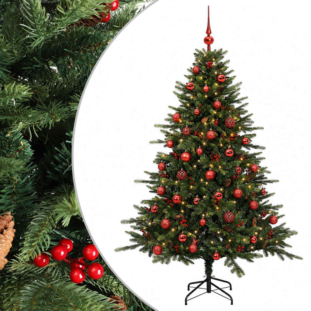 vidaXL Sztuczna choinka z bombką 150 cm 150 LED Ciepła biel