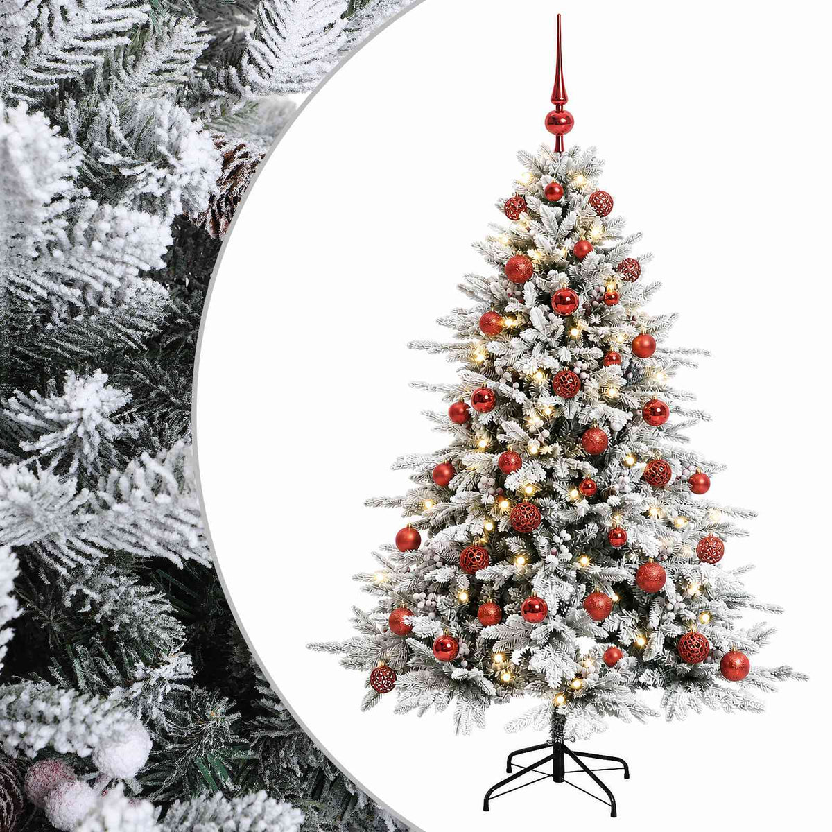 vidaXL Sztuczna choinka z bombką 150 cm 150 LED Ciepła biel