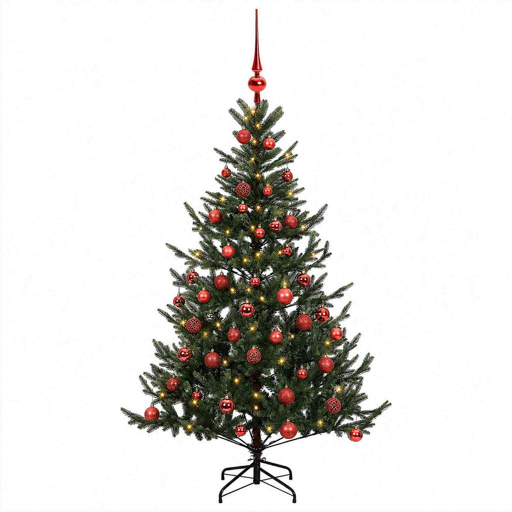 vidaXL Sztuczna choinka z bombką 120 cm 150 LED Ciepła biel