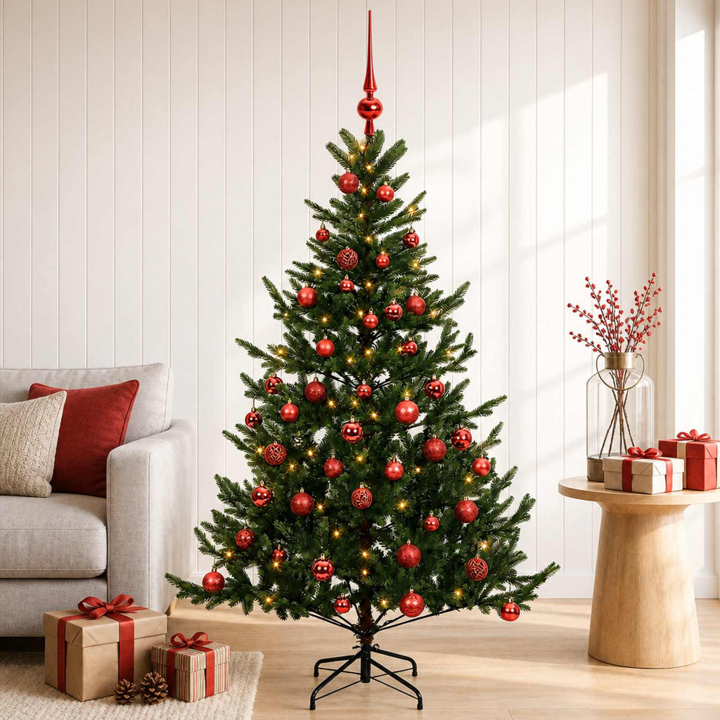 vidaXL Sztuczna choinka z bombką 150 cm 150 LED Ciepła biel