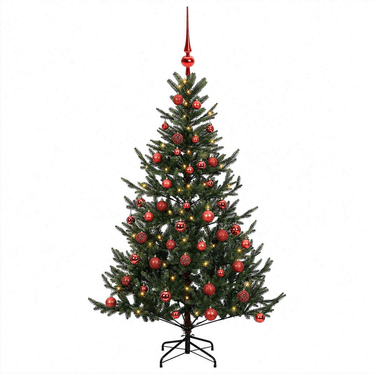 vidaXL Sztuczna choinka z bombką 150 cm 150 LED Ciepła biel
