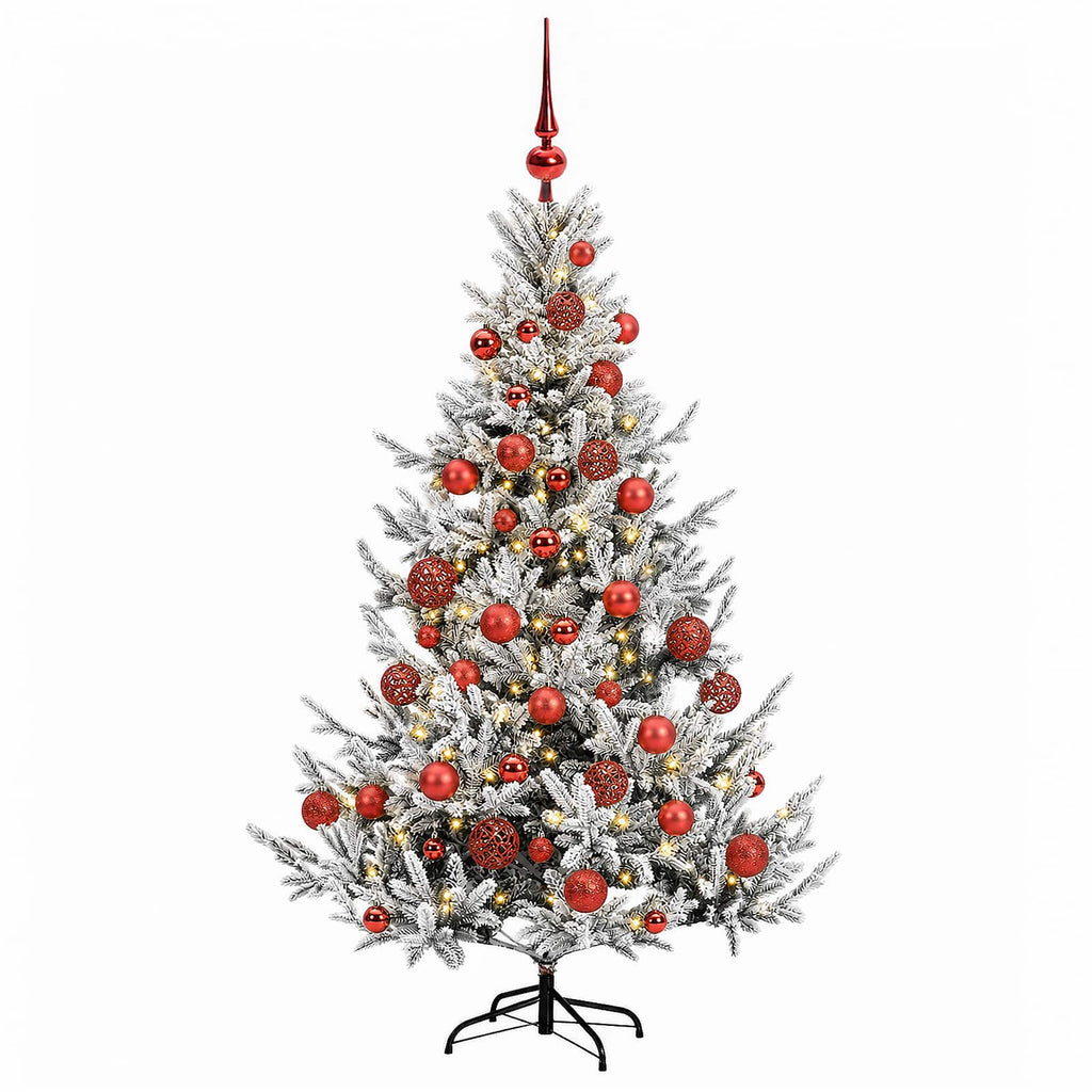 vidaXL Sztuczna choinka z bombką 120 cm 150 LED Ciepła biel