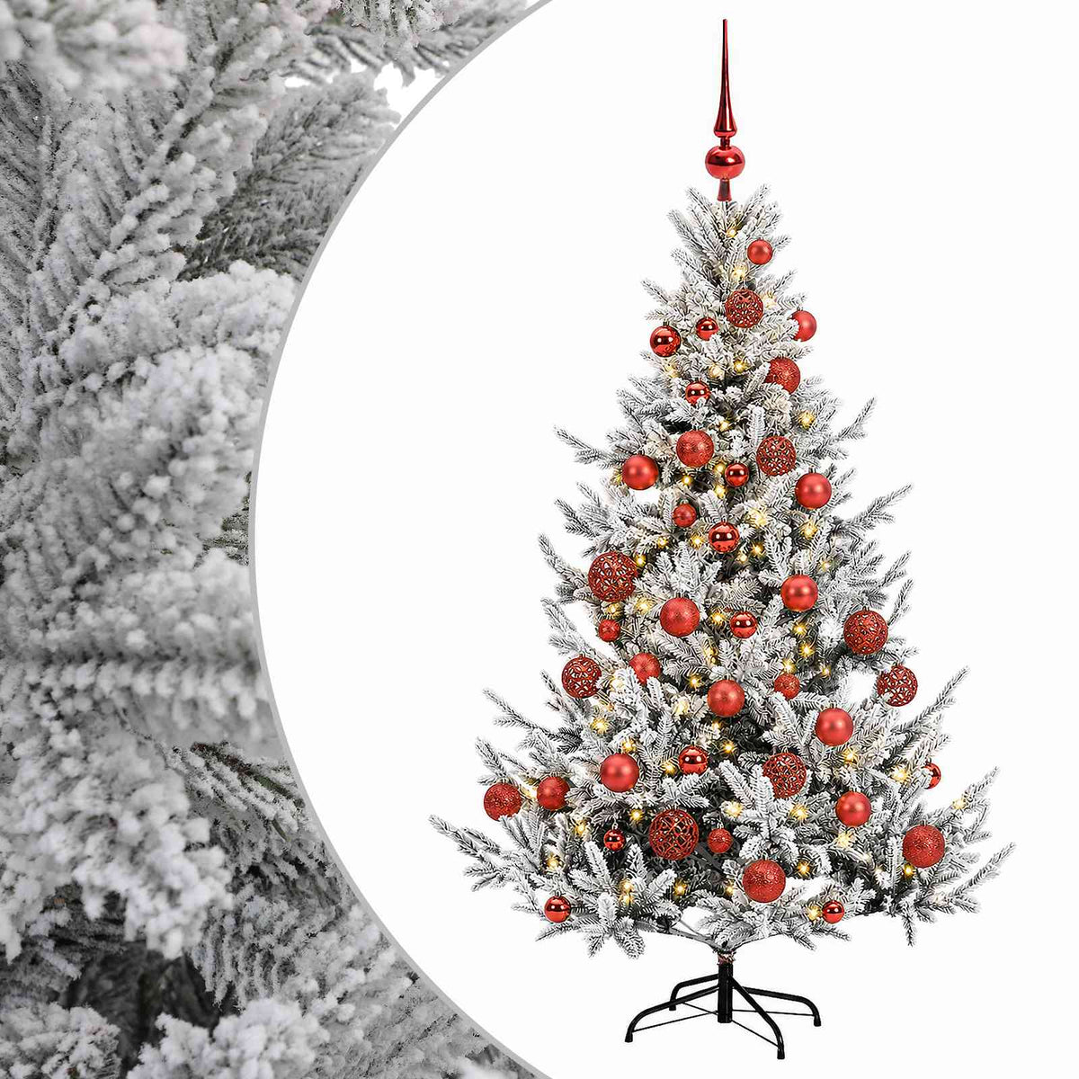 vidaXL Sztuczna choinka z bombką 150 cm 150 LED Ciepła biel