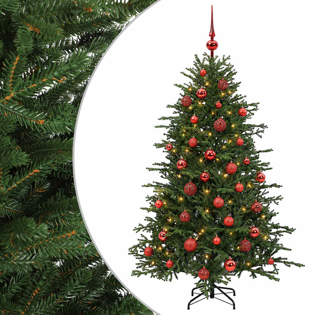 vidaXL Sztuczna choinka z bombką 150 cm 150 LED Ciepła biel