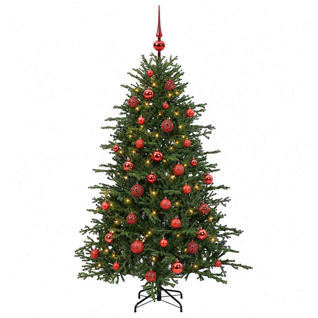 vidaXL Sztuczna choinka z bombką 150 cm 150 LED Ciepła biel