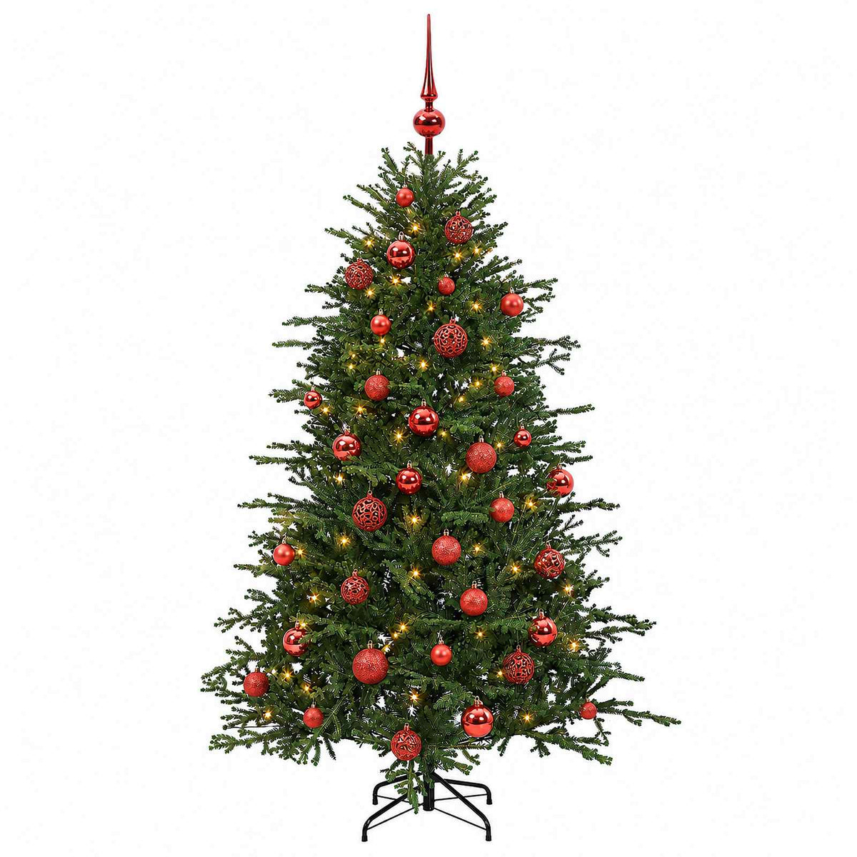 vidaXL Sztuczna choinka z bombką 150 cm 150 LED Ciepła biel