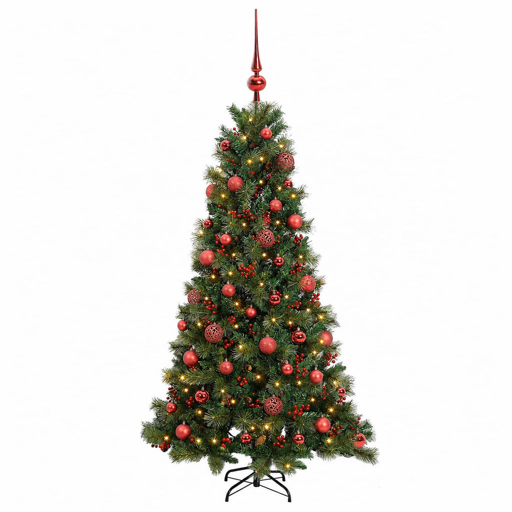 vidaXL Sztuczna choinka z bombką 150 cm 150 LED Ciepła biel