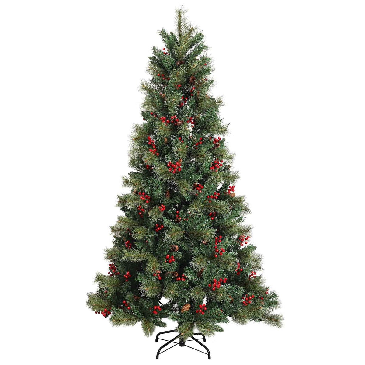 vidaXL Sztuczna choinka z bombką 150 cm 150 LED Ciepła biel