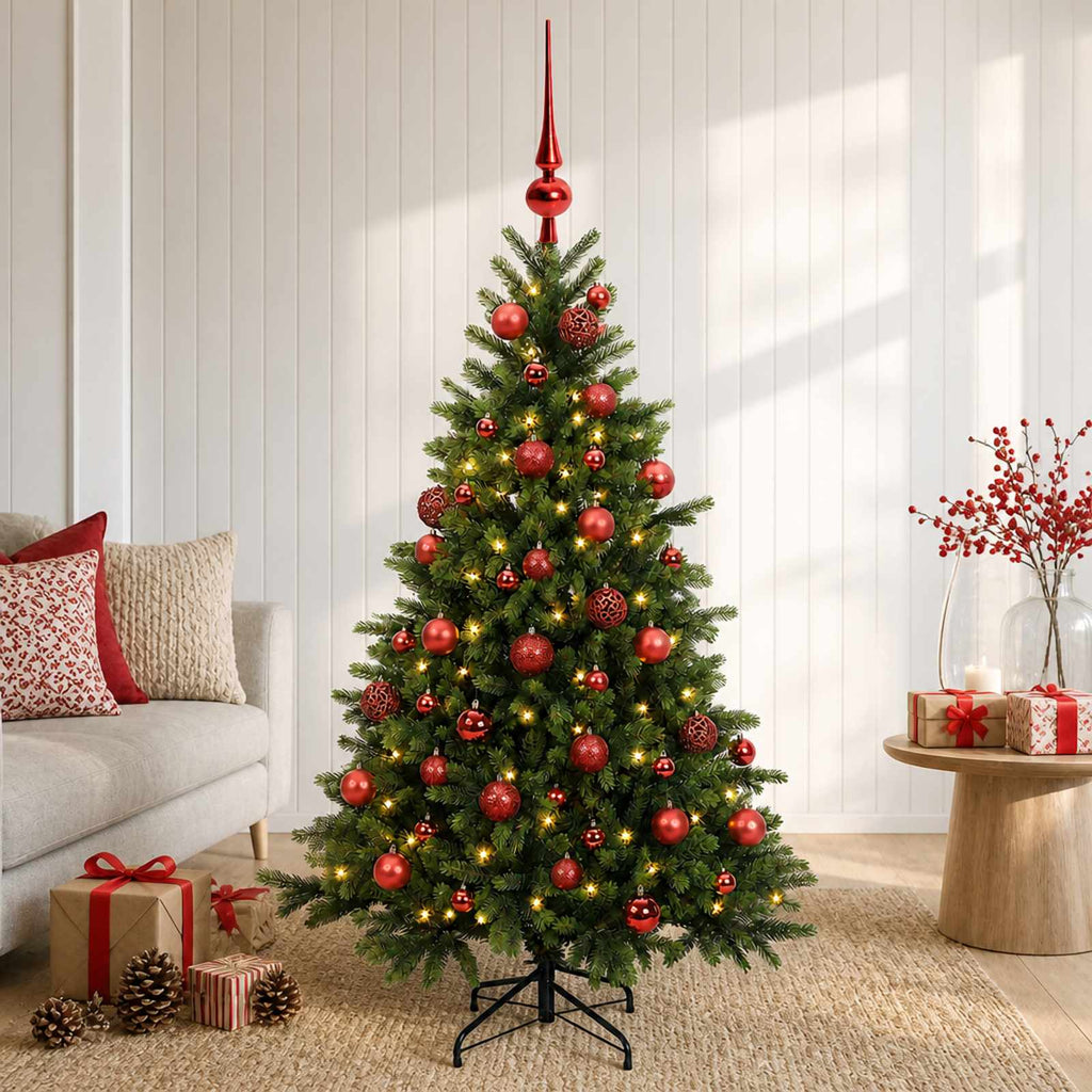 vidaXL Sztuczna choinka z bombką 150 cm 150 LED Ciepła biel