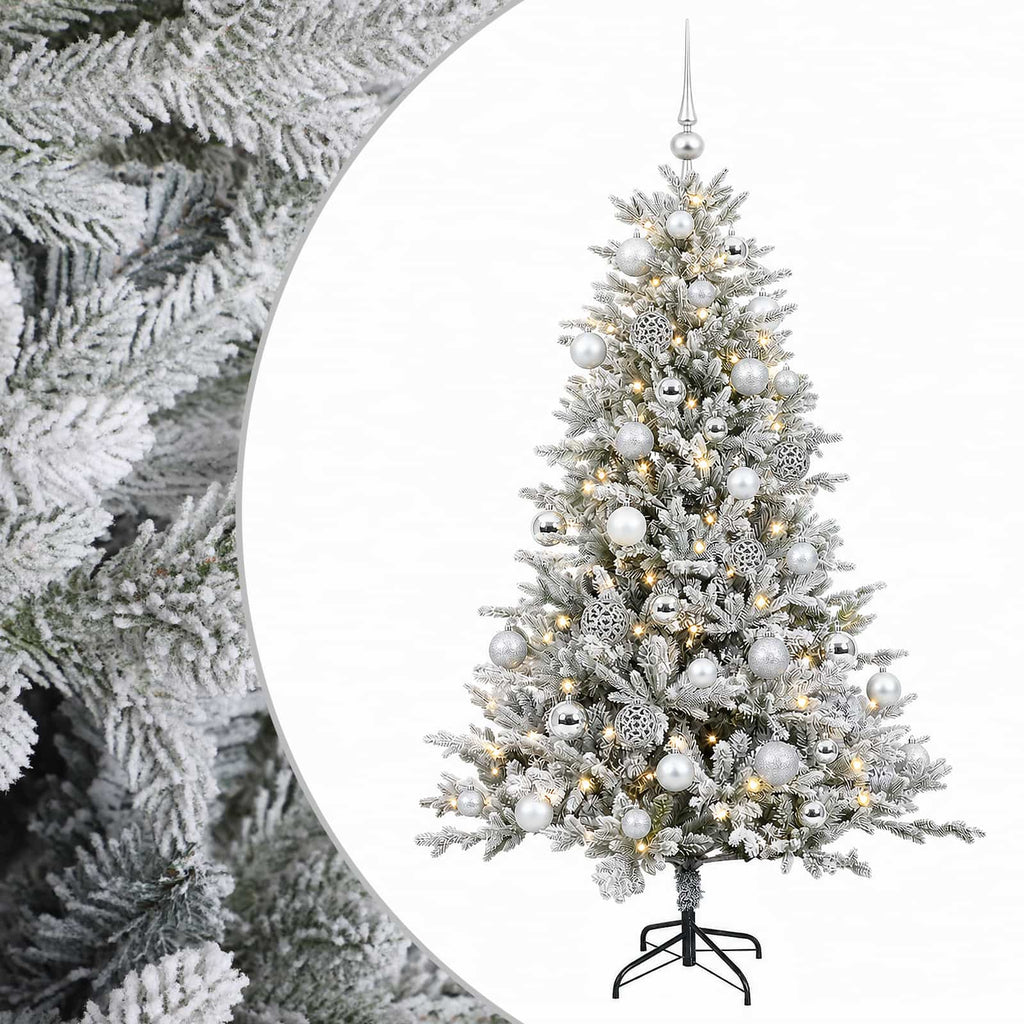 vidaXL Sztuczna choinka z bombką 120 cm 150 LED Ciepła biel
