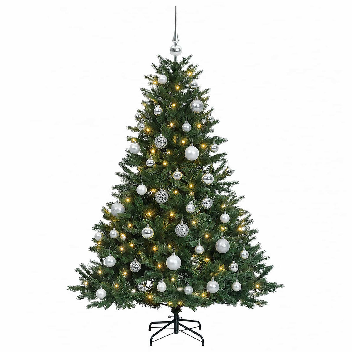 vidaXL Sztuczna choinka z bombką 150 cm 150 LED Ciepła biel