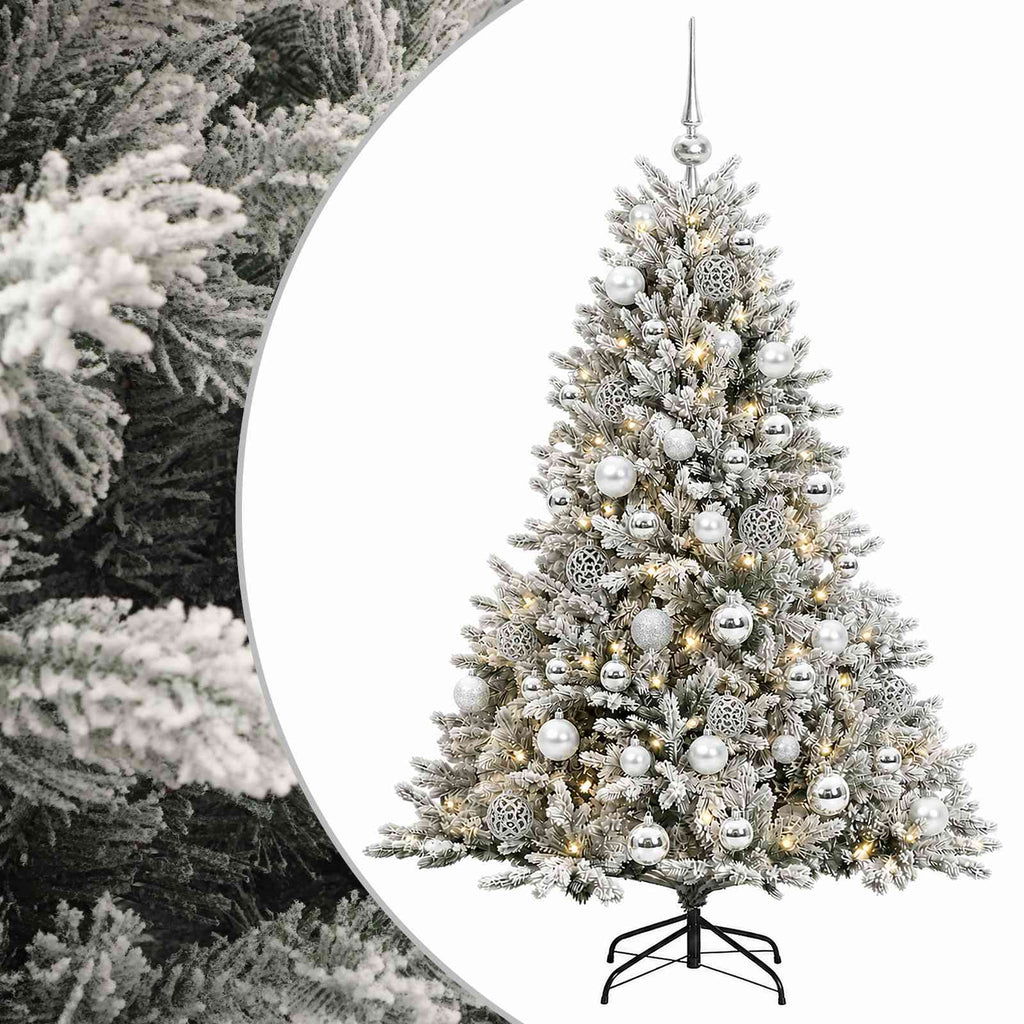 vidaXL Sztuczna choinka z bombką 120 cm 150 LED Ciepła biel