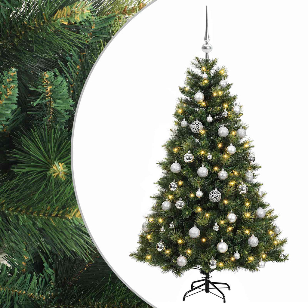 vidaXL Sztuczna choinka z bombką 150 cm 150 LED Ciepła biel