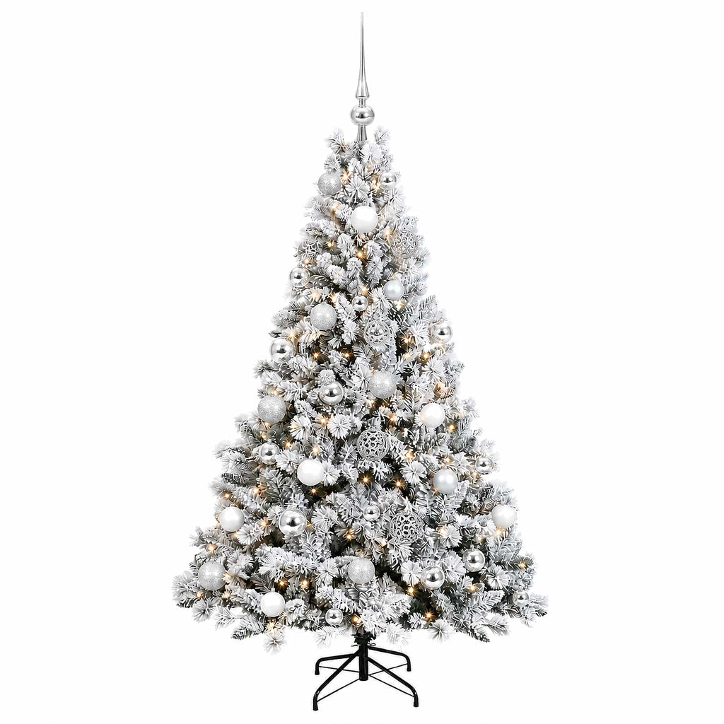vidaXL Sztuczna choinka z bombkami 120 cm 150 LED Ciepła biel