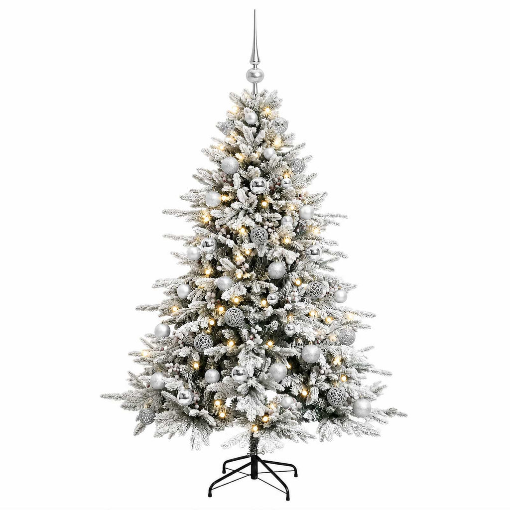 vidaXL Sztuczna choinka z bombką 120 cm 150 LED Ciepła biel