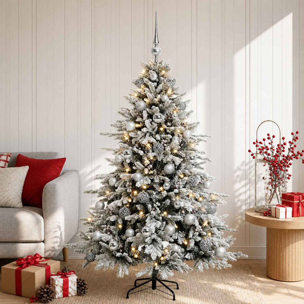 vidaXL Sztuczna choinka z bombką 120 cm 150 LED Ciepła biel