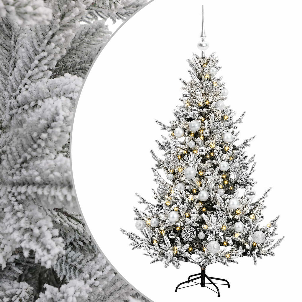 vidaXL Sztuczna choinka z bombką 120 cm 150 LED Ciepła biel