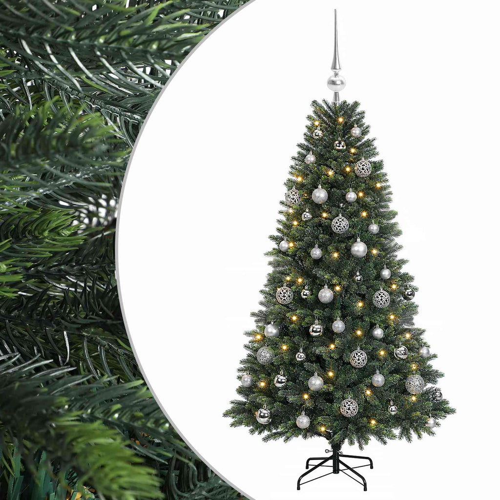 vidaXL Sztuczna choinka z bombkami 120 cm 150 LED Ciepła biel