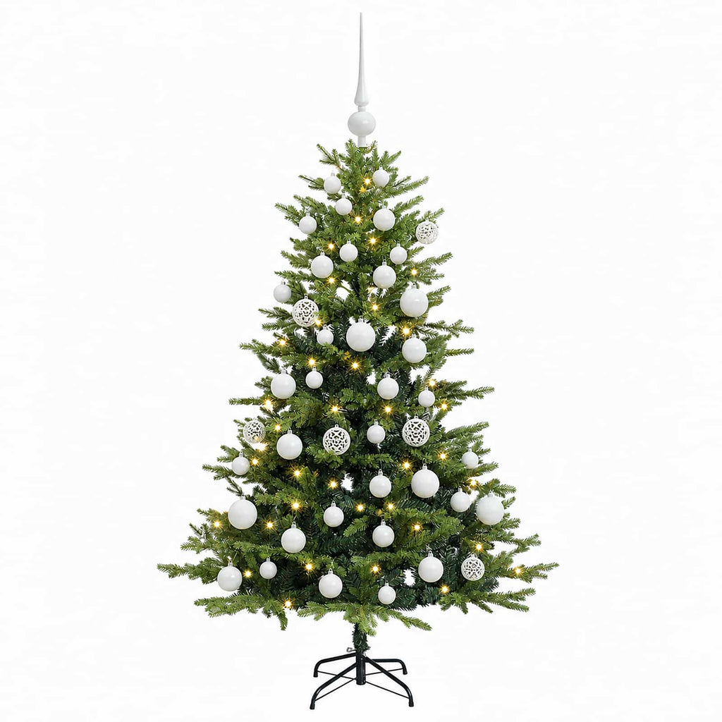 vidaXL Sztuczna choinka z bombkami 120 cm 150 LED Ciepła biel
