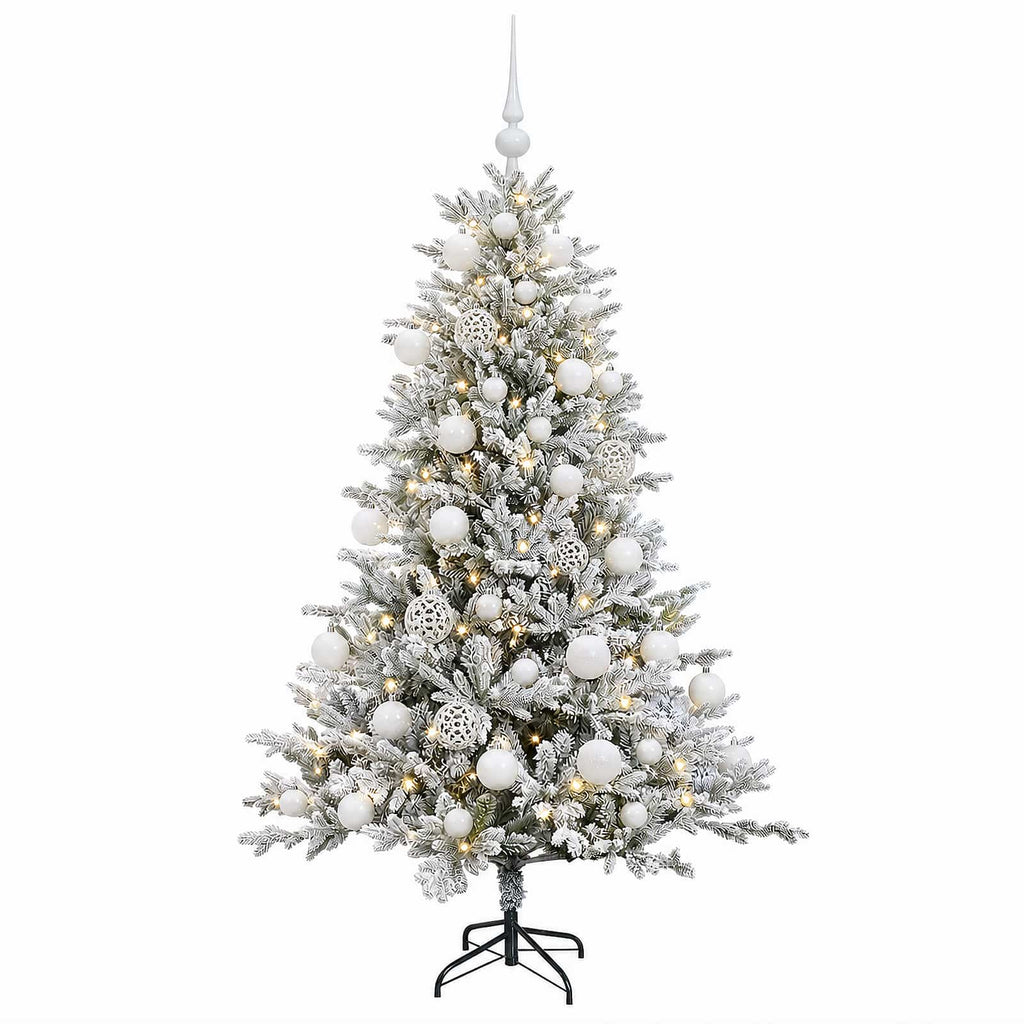 vidaXL Sztuczna choinka z bombkami 120 cm 150 LED Ciepła biel
