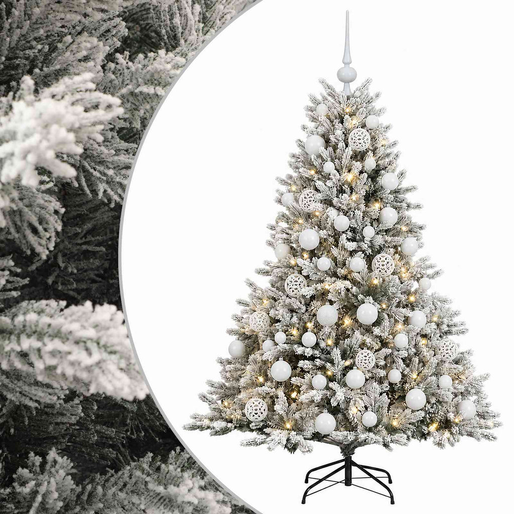 vidaXL Sztuczna choinka z bombką 120 cm 150 LED Ciepła biel