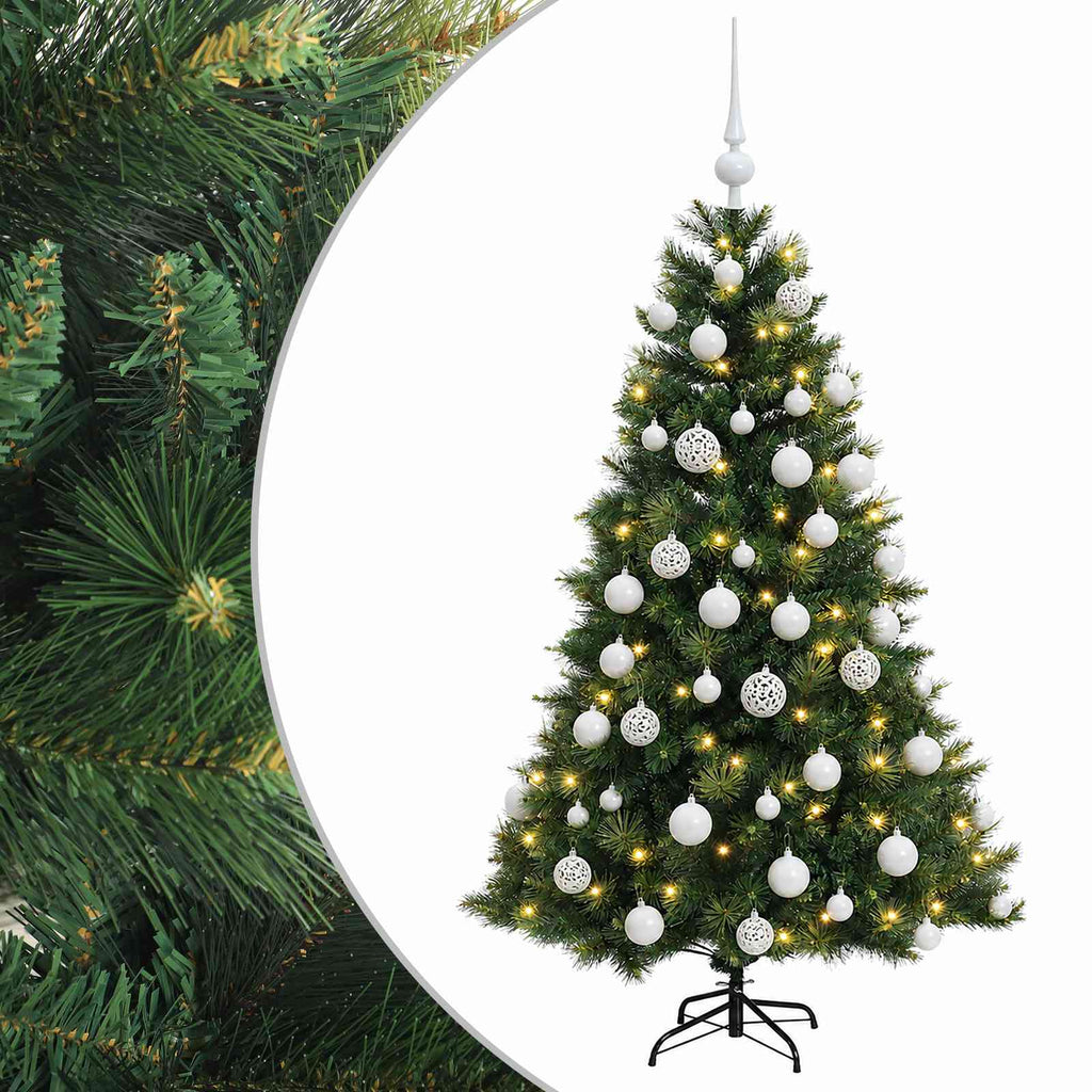 vidaXL Sztuczna choinka z bombką 120 cm 150 LED Ciepła biel