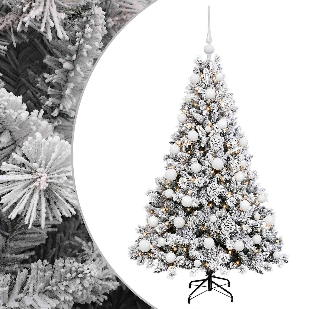 vidaXL Sztuczna choinka z bombkami 120 cm 150 LED Ciepła biel